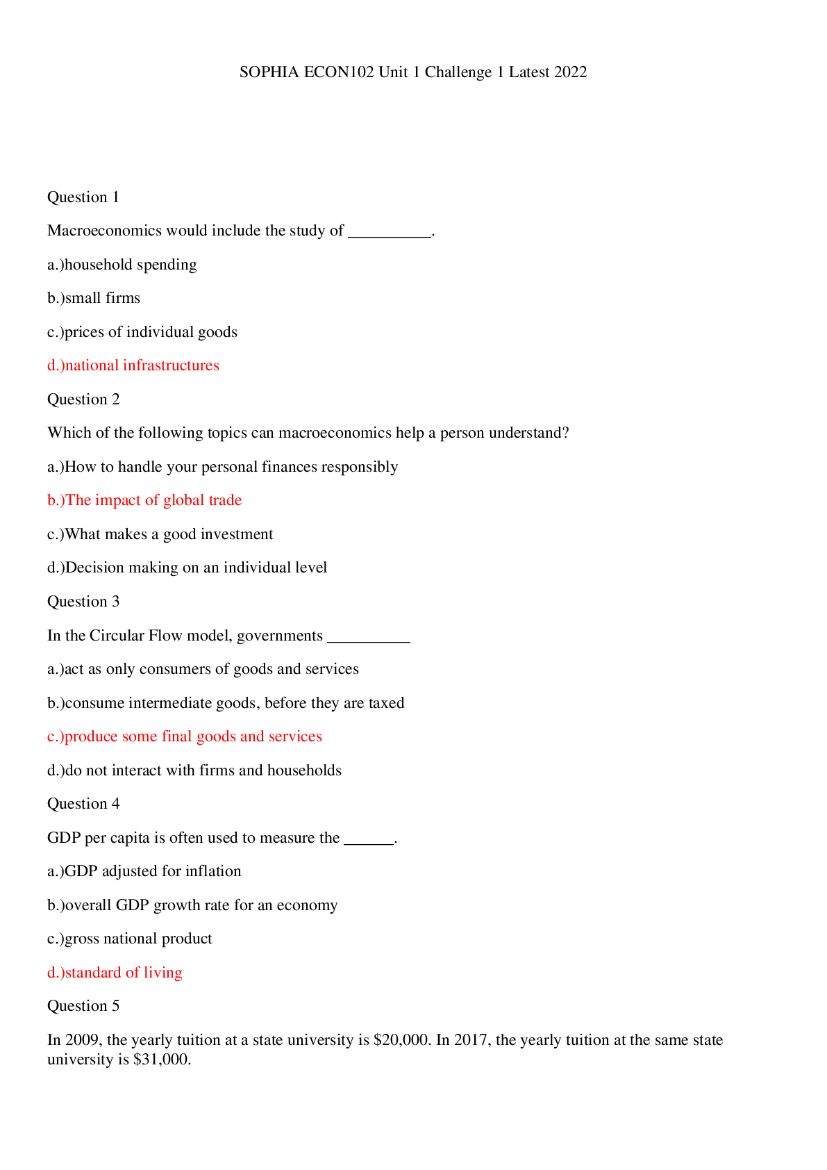 Preview image for SOPHIA ECON102 Unit 1 Challenge 1 Updated/SOPHIA ECON102 Unit 1 Challenge 1 Updated